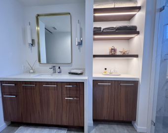 Bathroom Vanity Dark Walnut