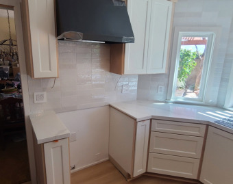 Kitchen Reface in Progress New Doors Drawers Paint Cabinets