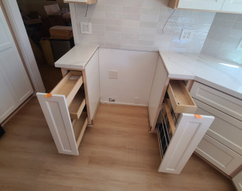 Kitchen Reface in Progress New Doors Drawers Paint Cabinets
